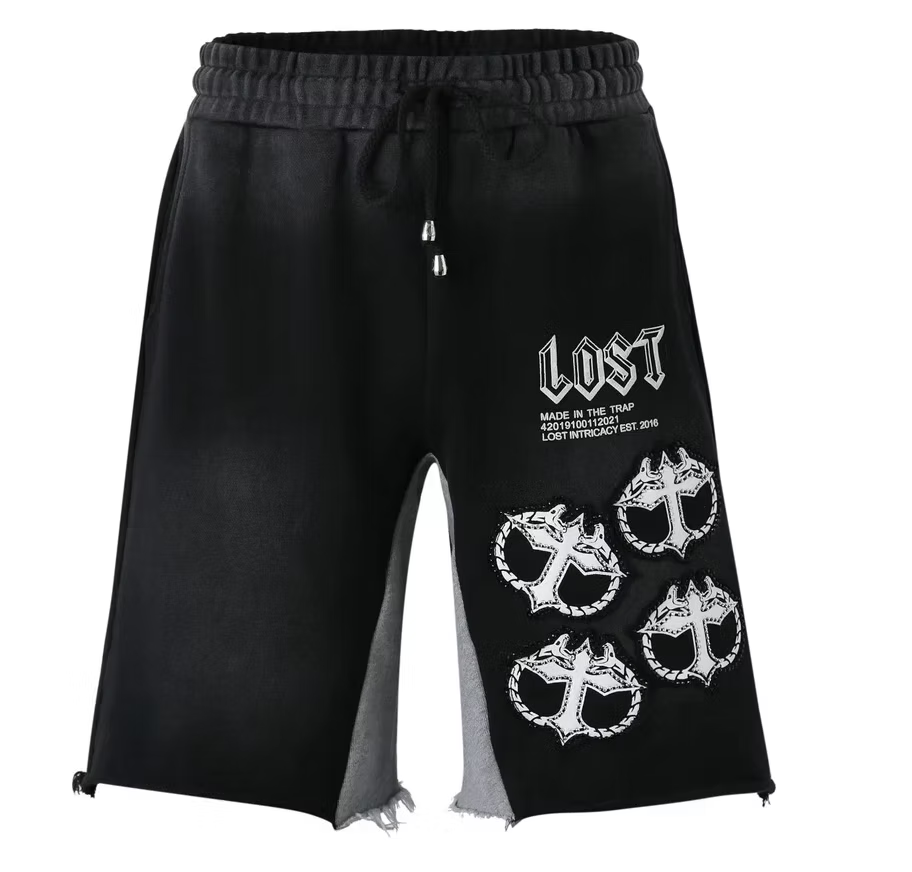 Lost Intricacy 'MITT' Black & White Shorts