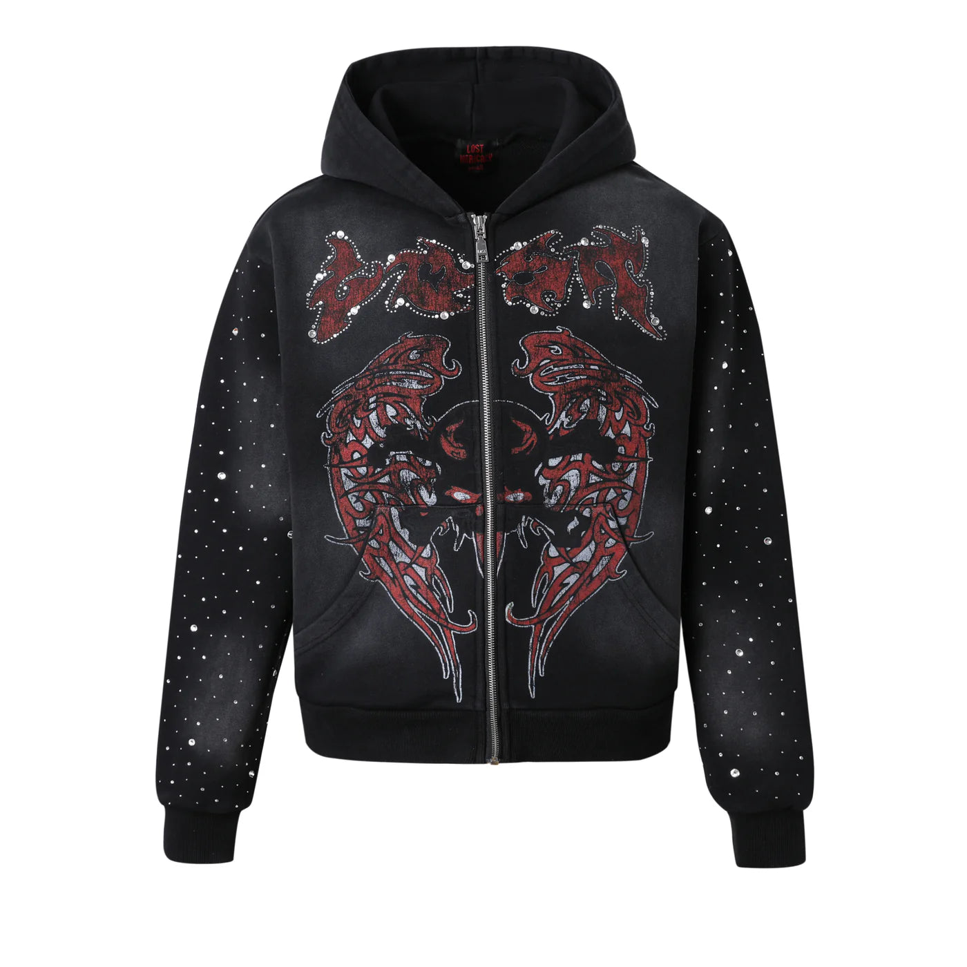 Lost Intricacy 'Wings' Black & Red Hoodie (KIDS)