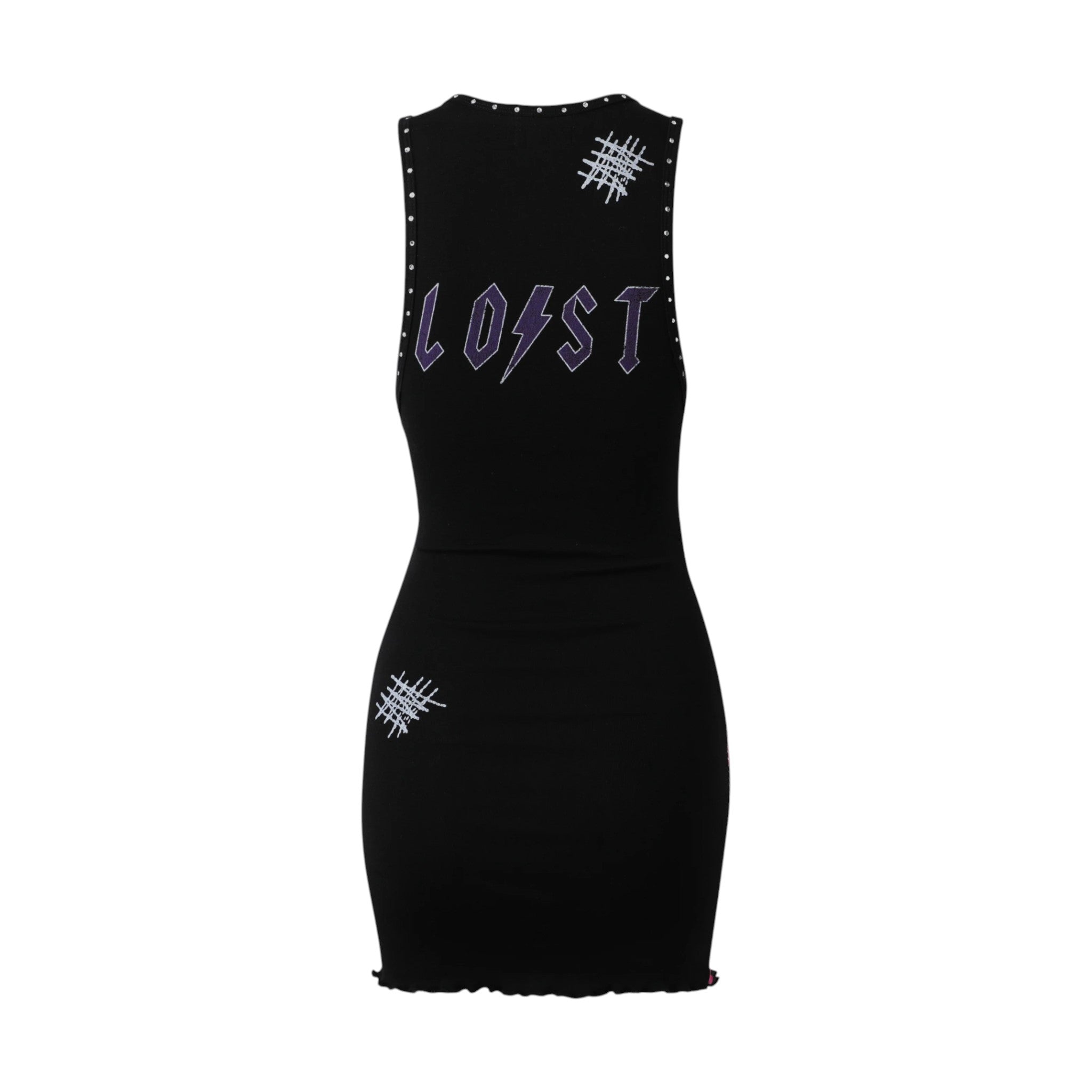 Lost intricacy 'Rebel Muse' Black & Pink Dress