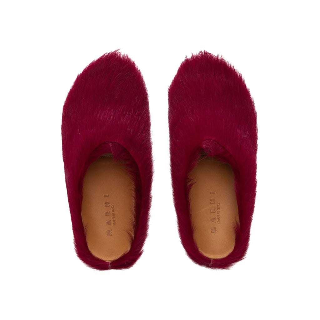 Marni 'Fussbet Sabot' Red Slides