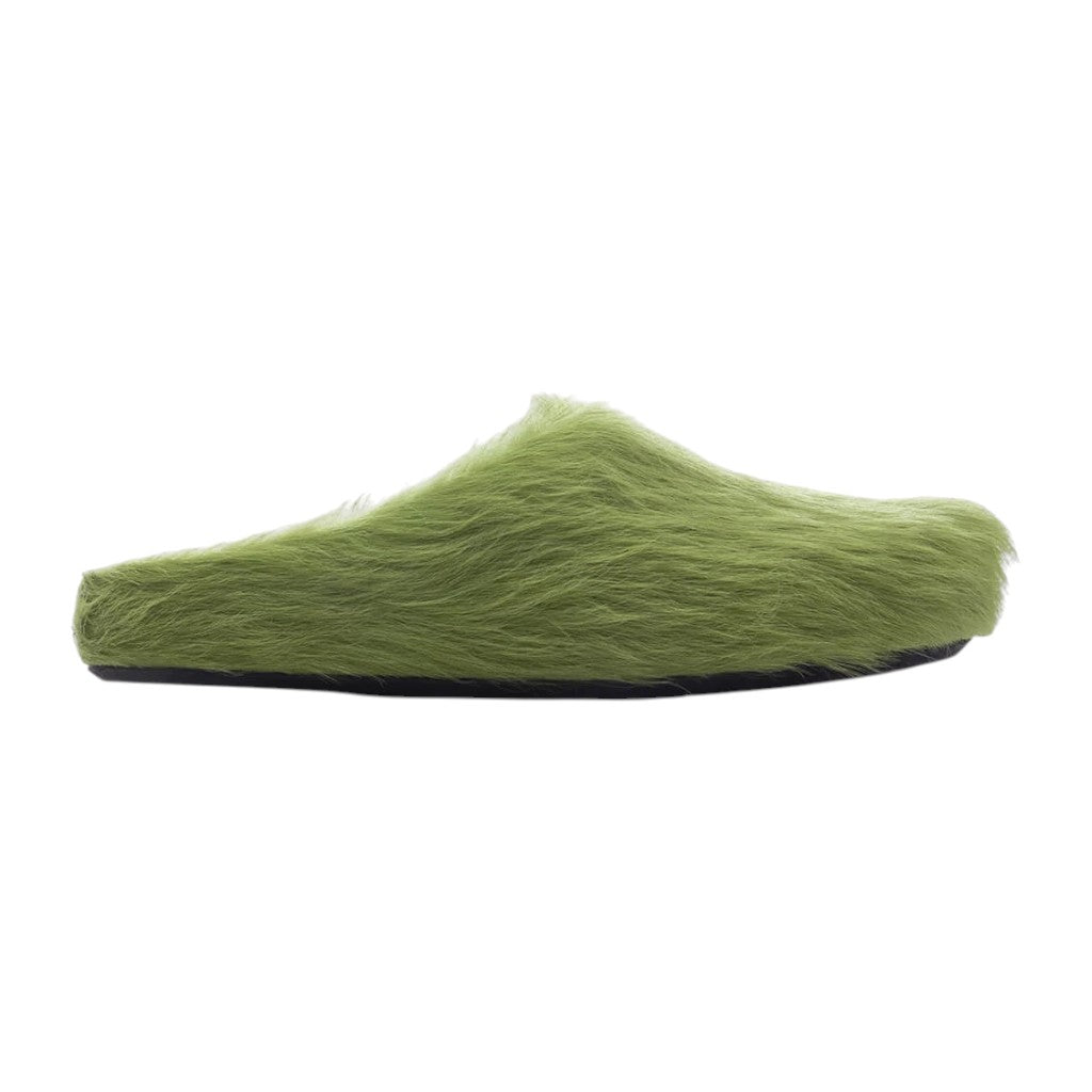 Marni 'Fussbet Sabot' Lime Green Slide