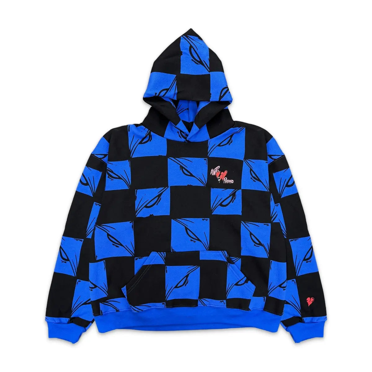 Matty Boy 'Anti Promo' Black & Blue Checkered Hoodie