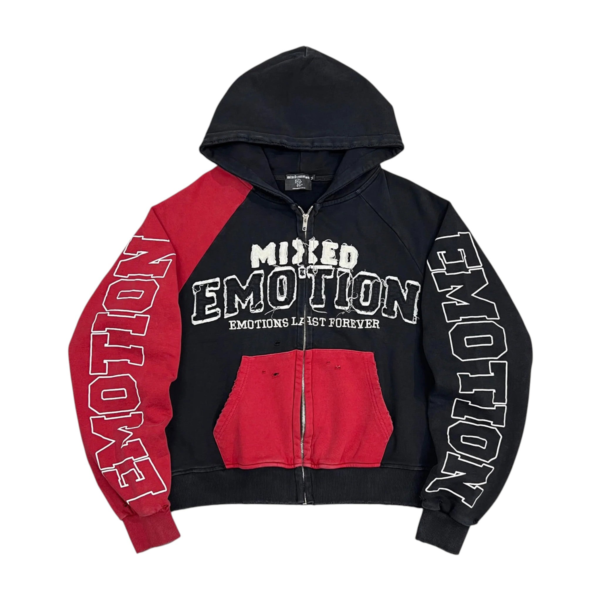 Mixed Emotions 'Split Decision' Black & Red Hoodie