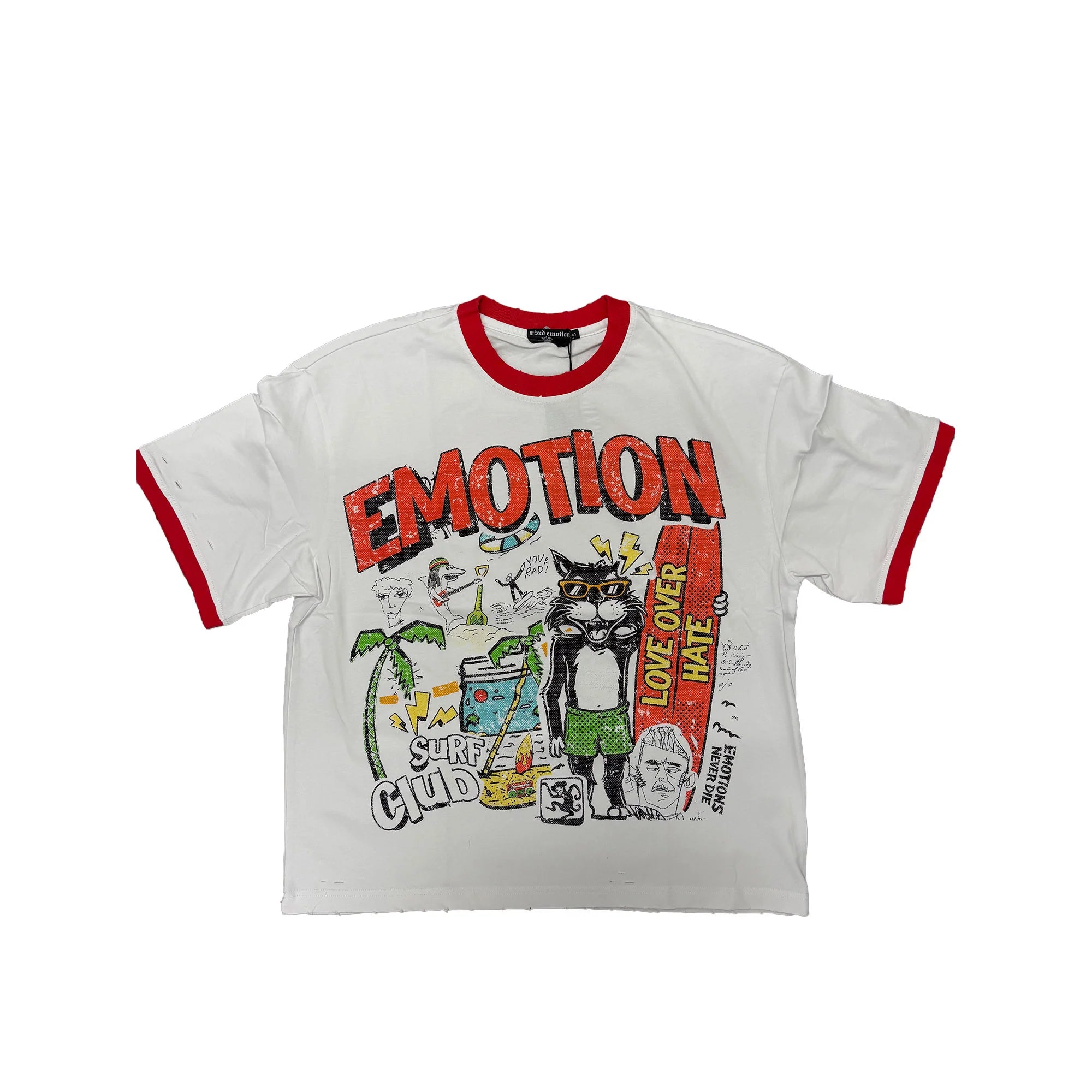 Mixed Emotions 'Surf Club' White Tee