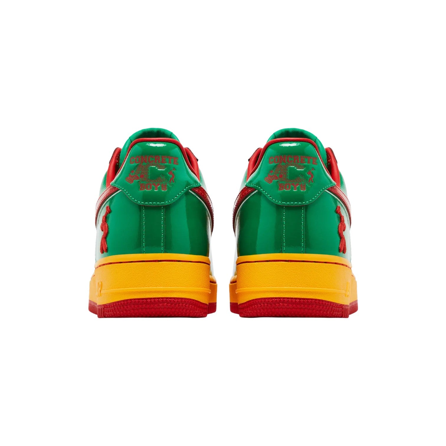 Nike x Lil Yachty AF1 'Concrete Boys' Green Yellow & Red Sneakers