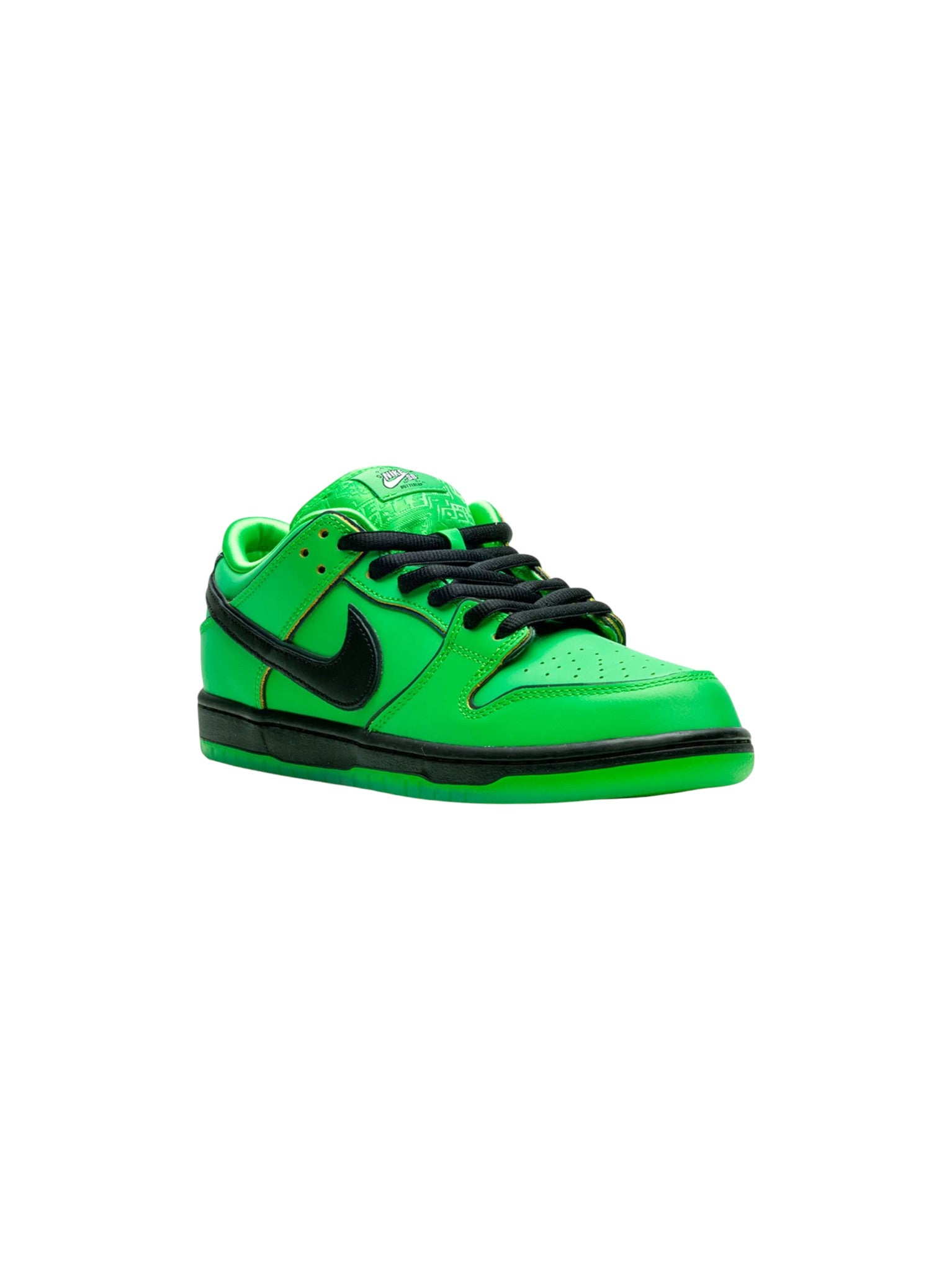Nike SB Dunk Low 'Powerpuff Buttercup' Green & Black Sneakers