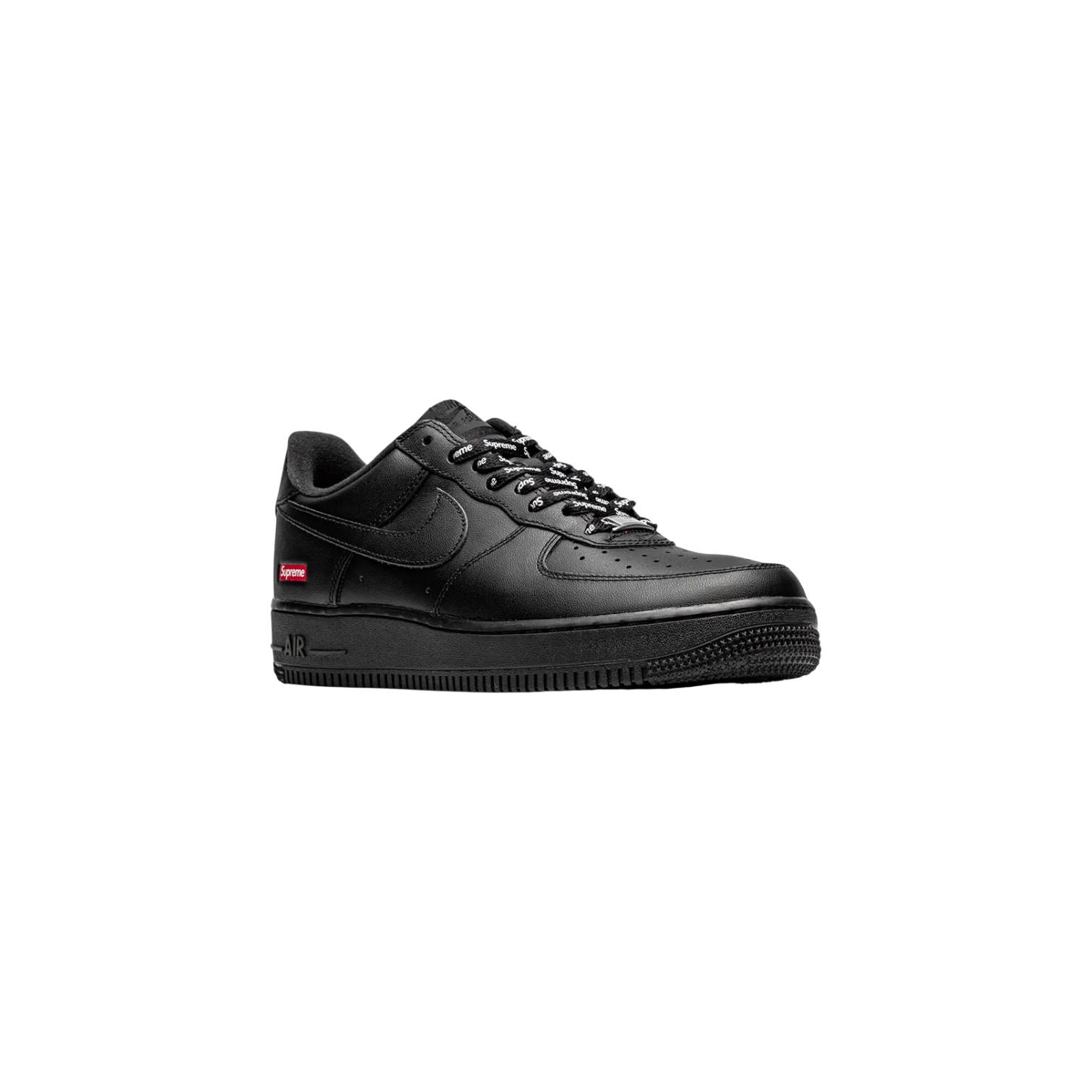 Nike x Supreme AF1 Black & Red Low Sneakers