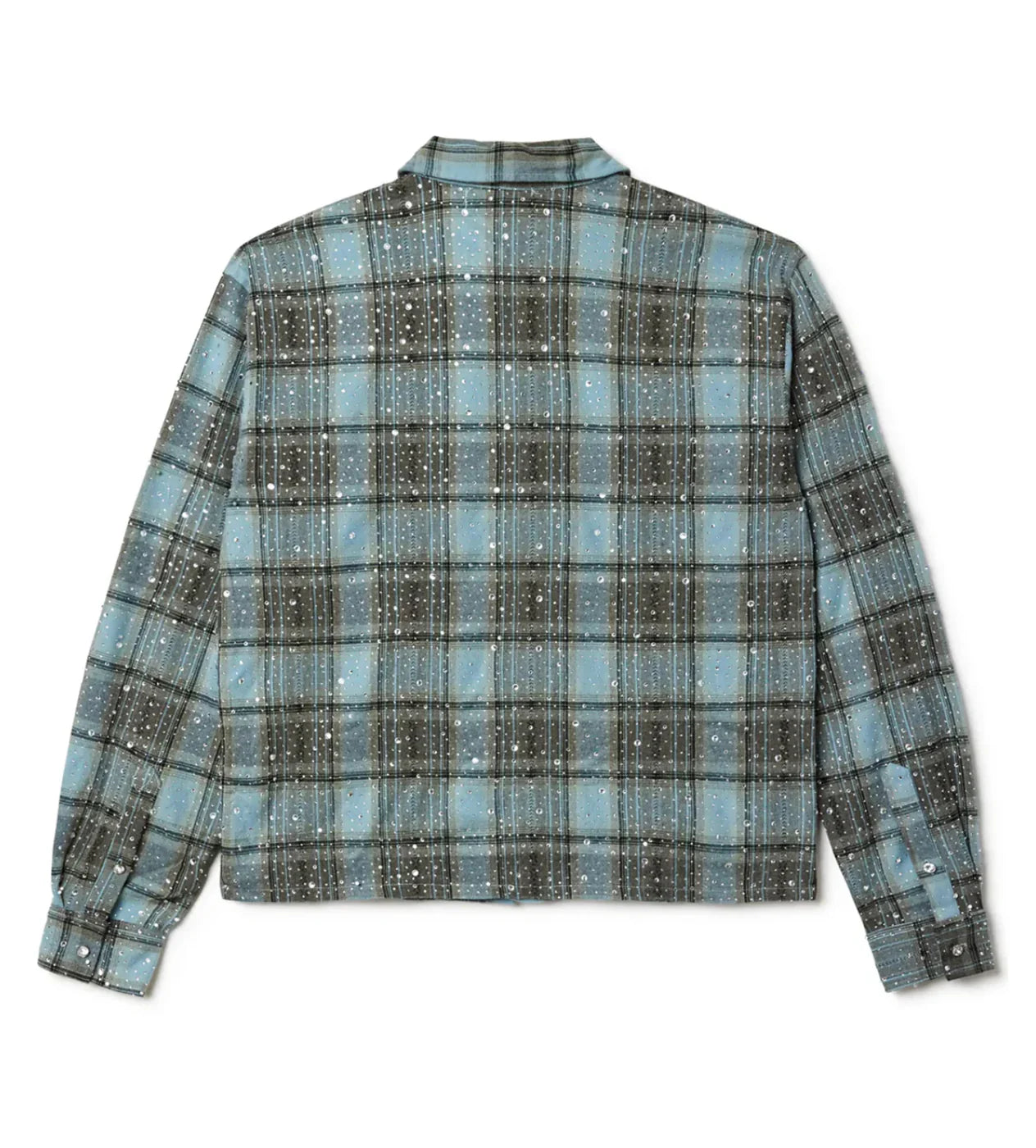 VALE "Ocean Flannel" Blue and Brown Button Down Shirt