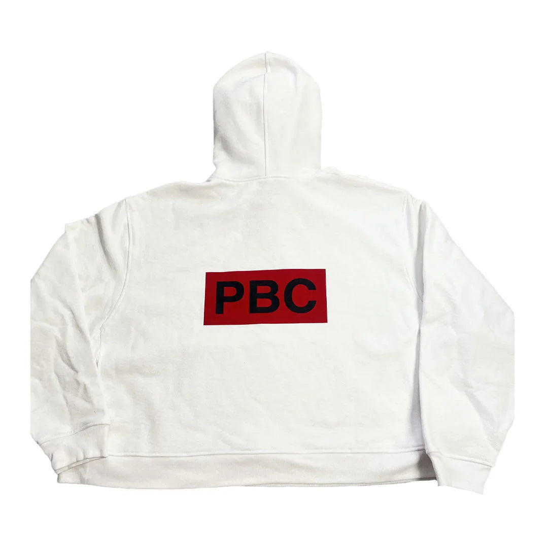 Opium 'Box PBC Logo' White Hoodie