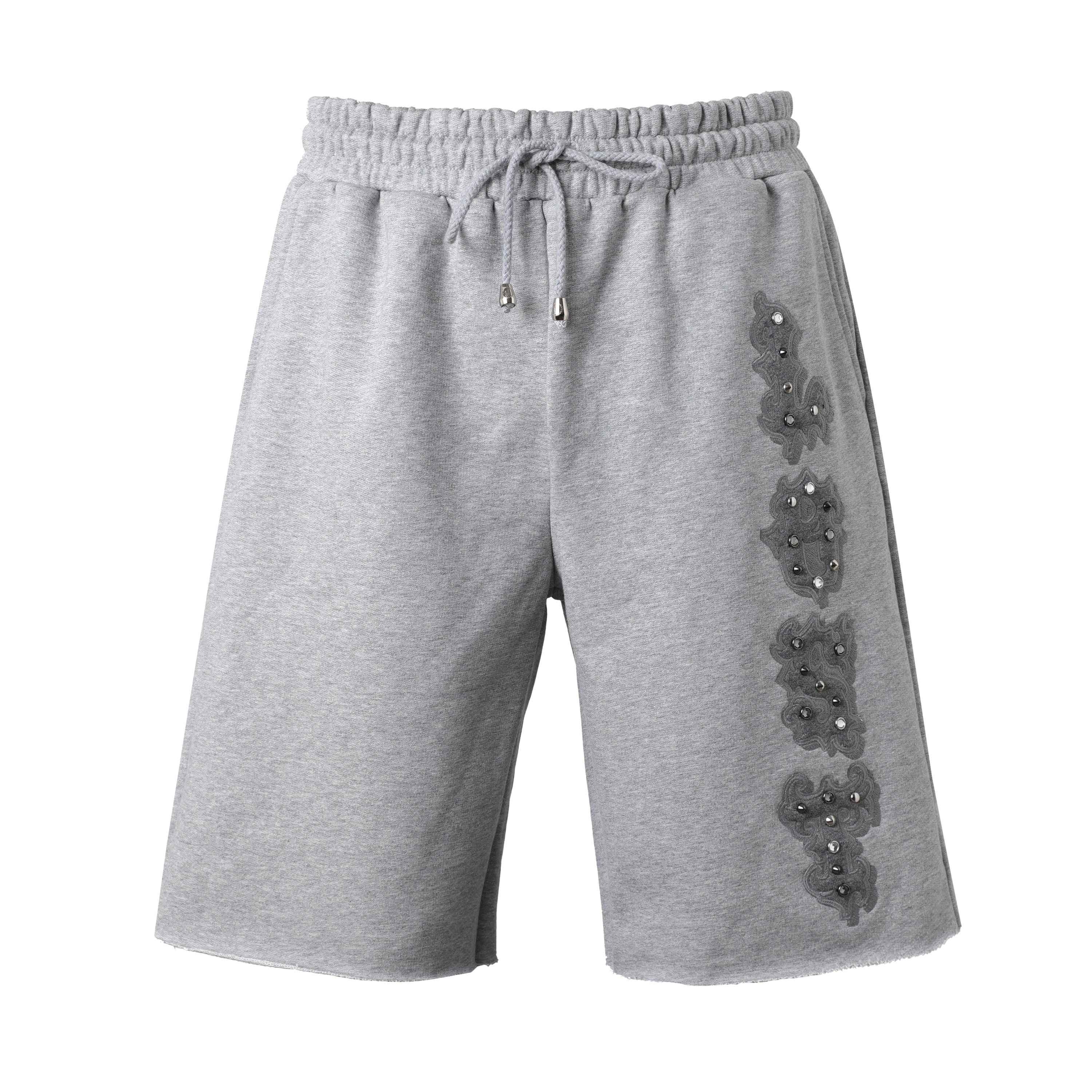 Lost Intricacy Ash Grey Patch Shorts