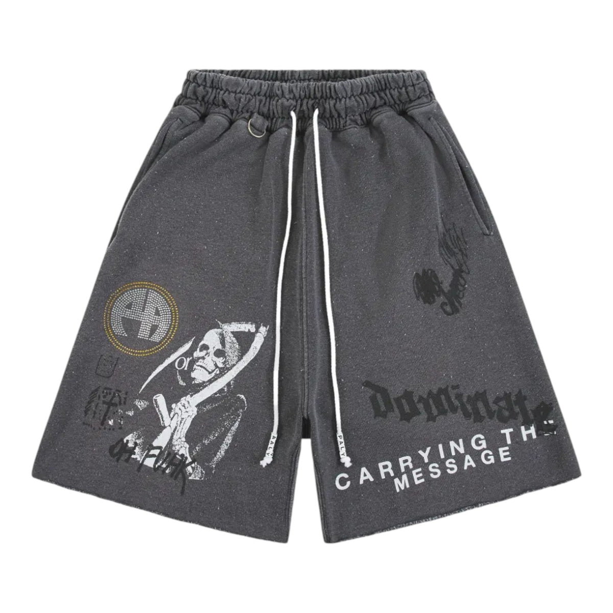 Paly Hollywood 'Carrying The Message' Dark Grey Shorts