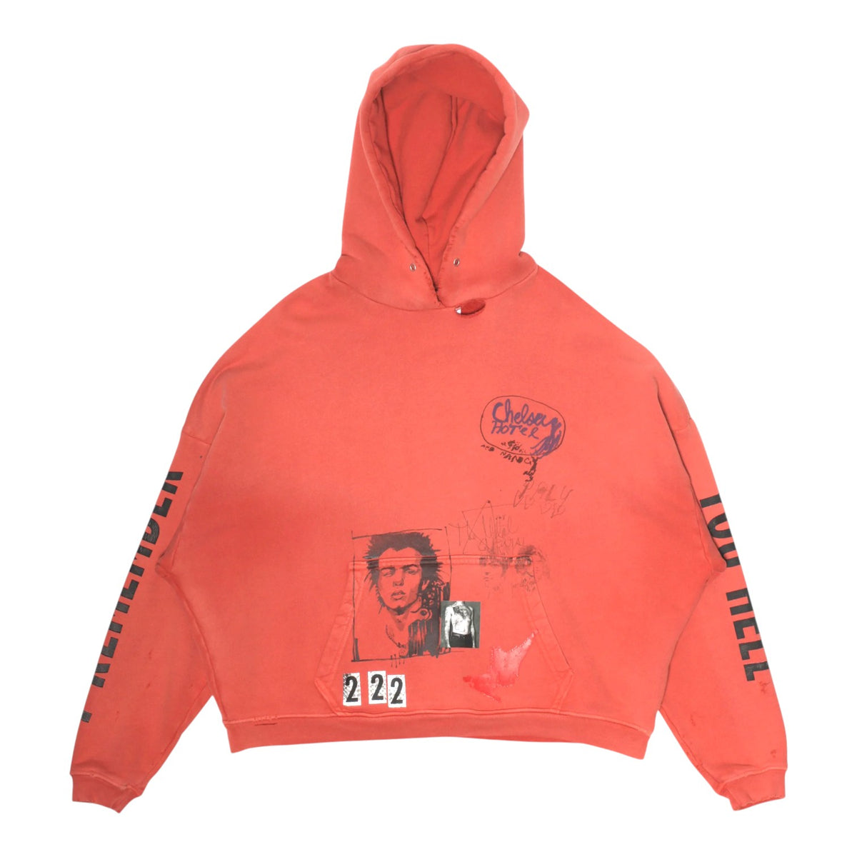 Paly Hollywood 'Chelseay Hotel' Red Hoodie