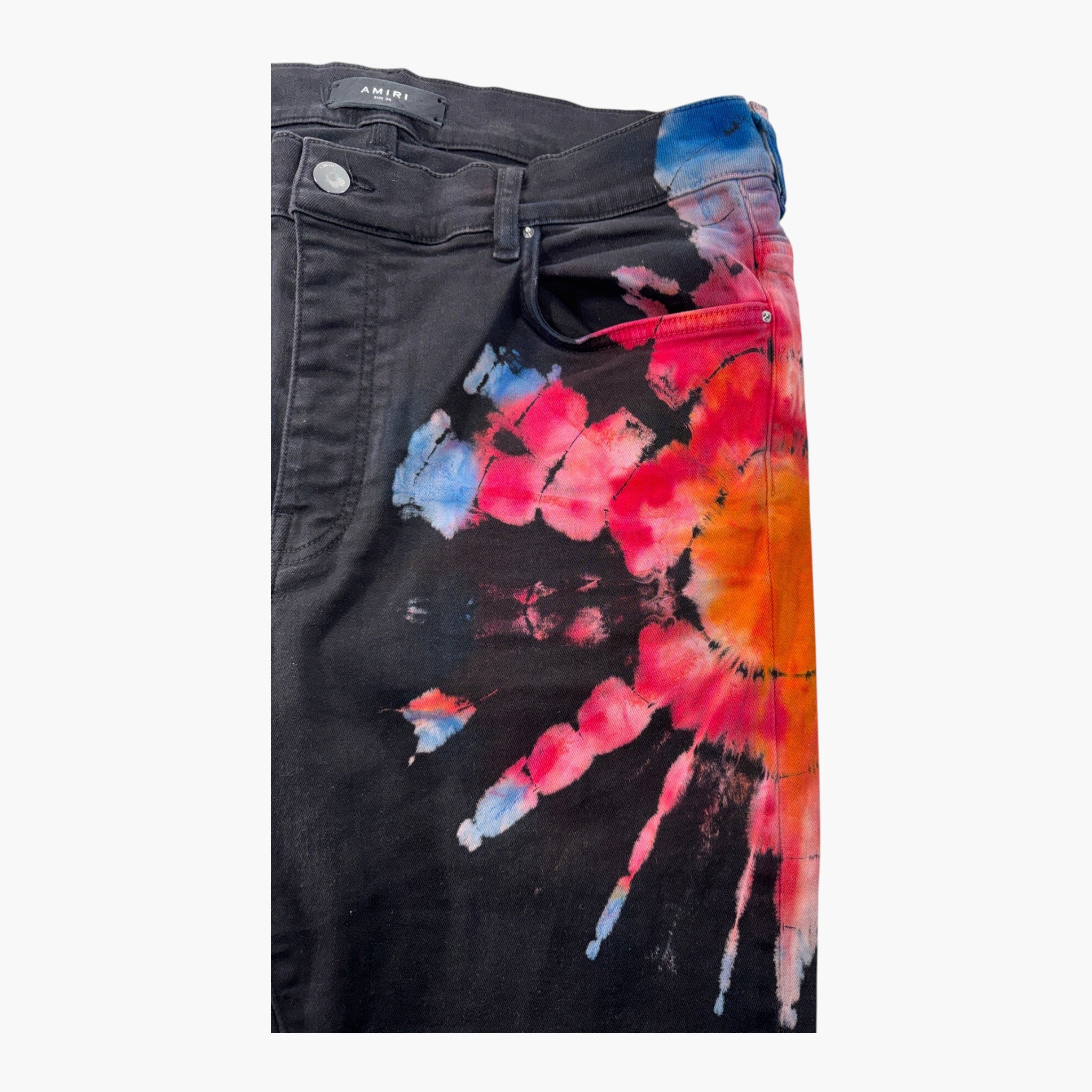 Amiri Black Tie Dye Jeans