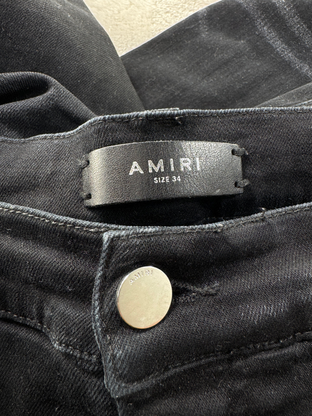 Amiri Stripe Black Wash & White Jeans