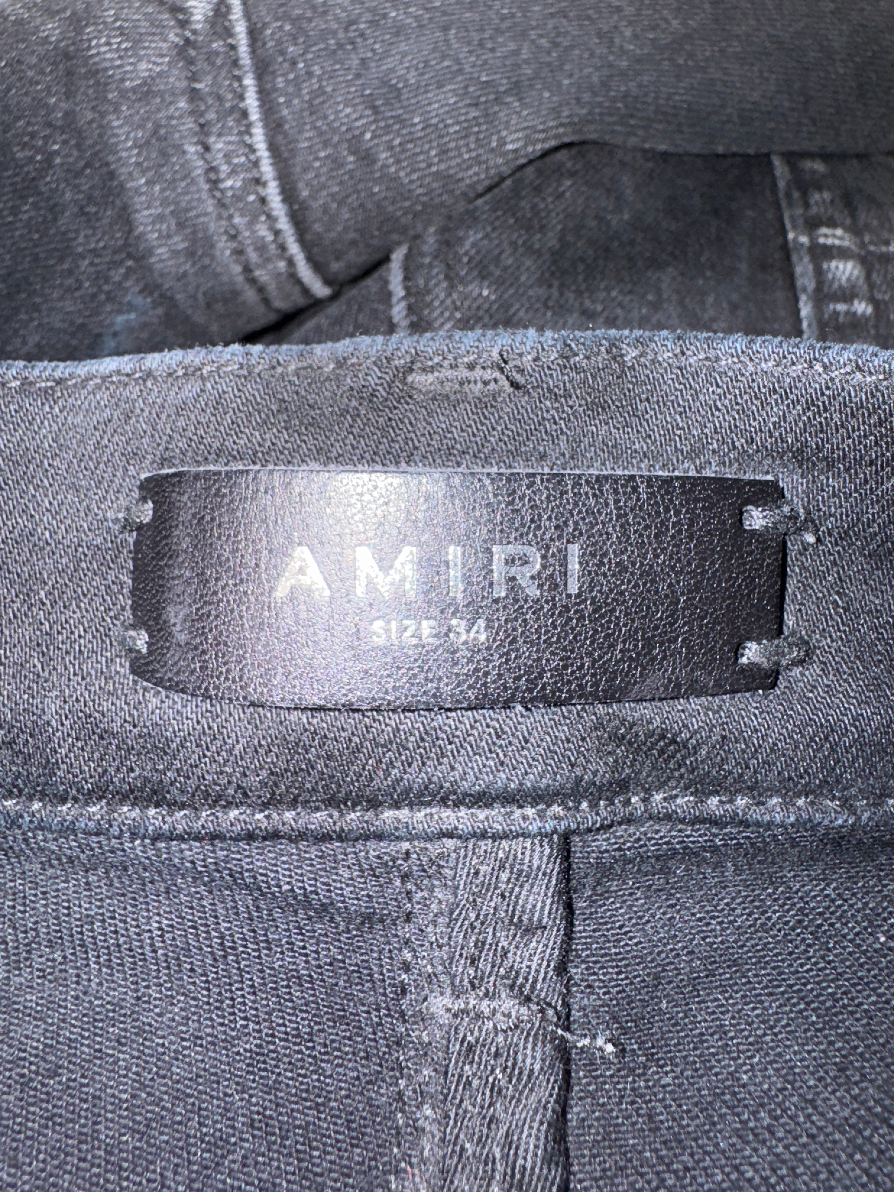 Amiri Stripe Black Wash & White Jeans