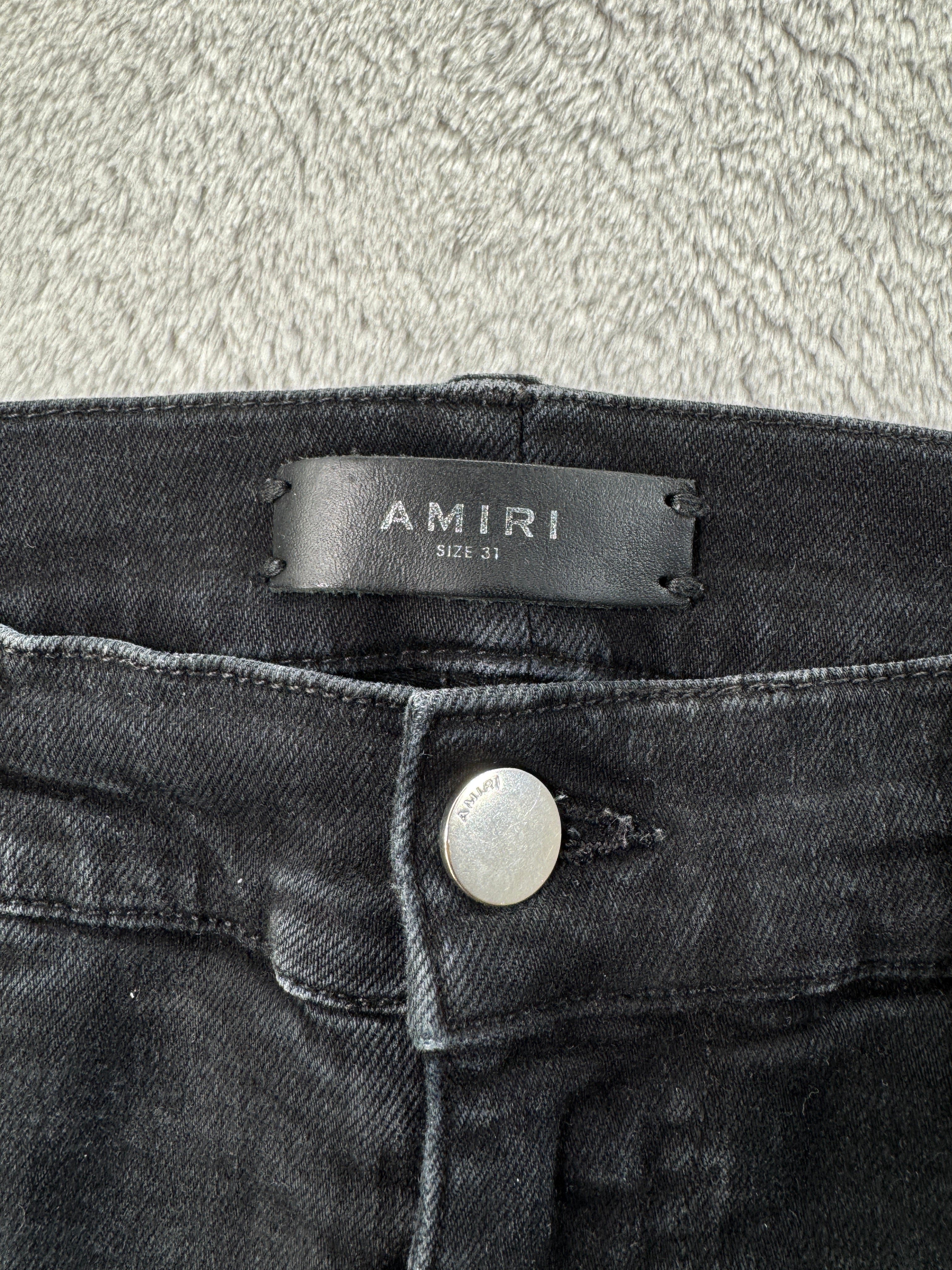 Amiri Stripe Thrasher Black & Blue Jeans