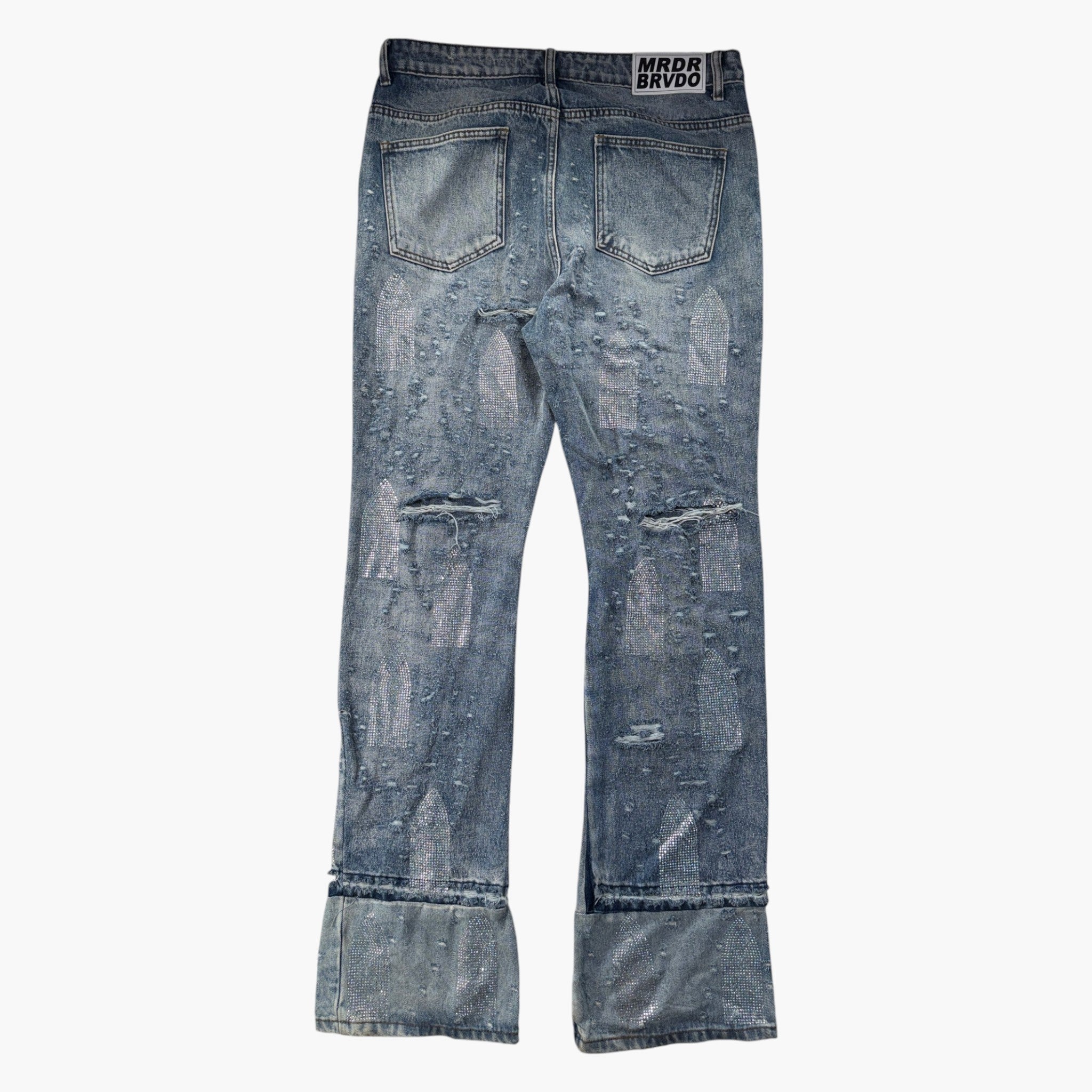 WDW Rhinestone Cemetery Blue Jeans