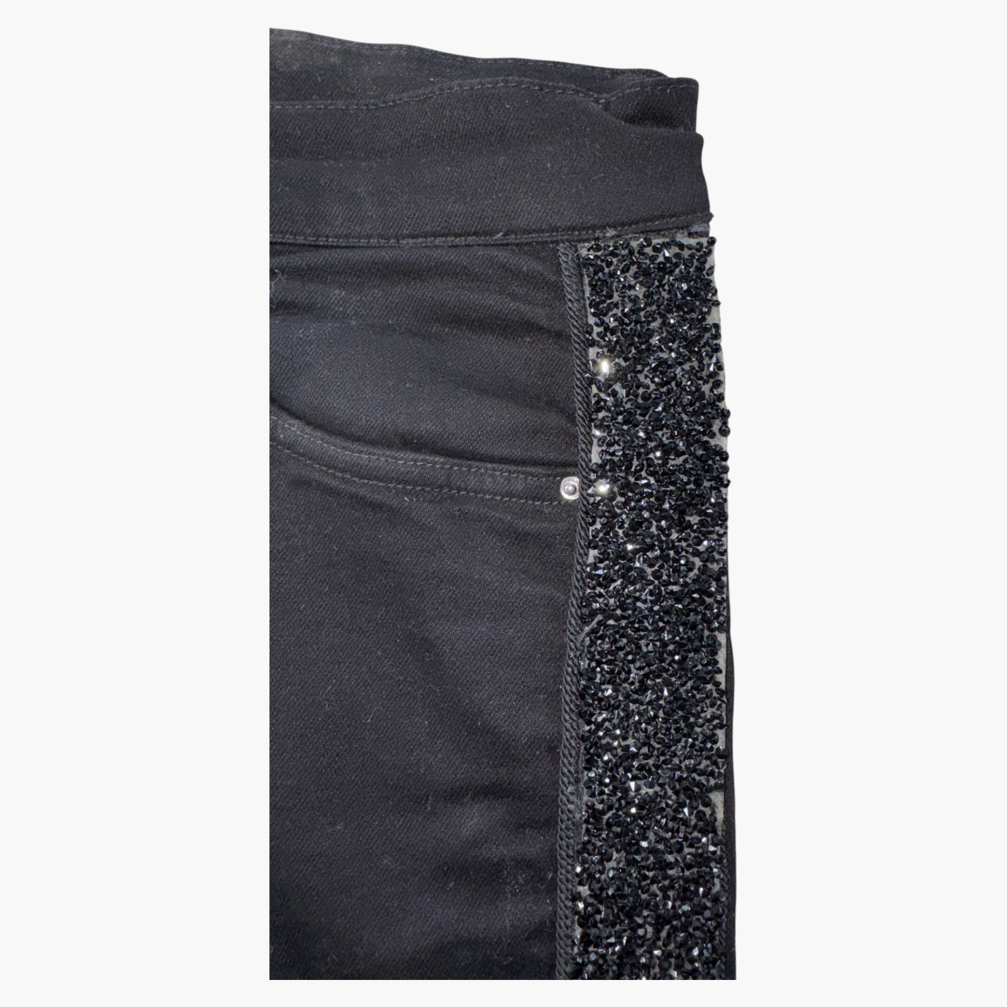 Amiri Crystal Stripe Black Jeans