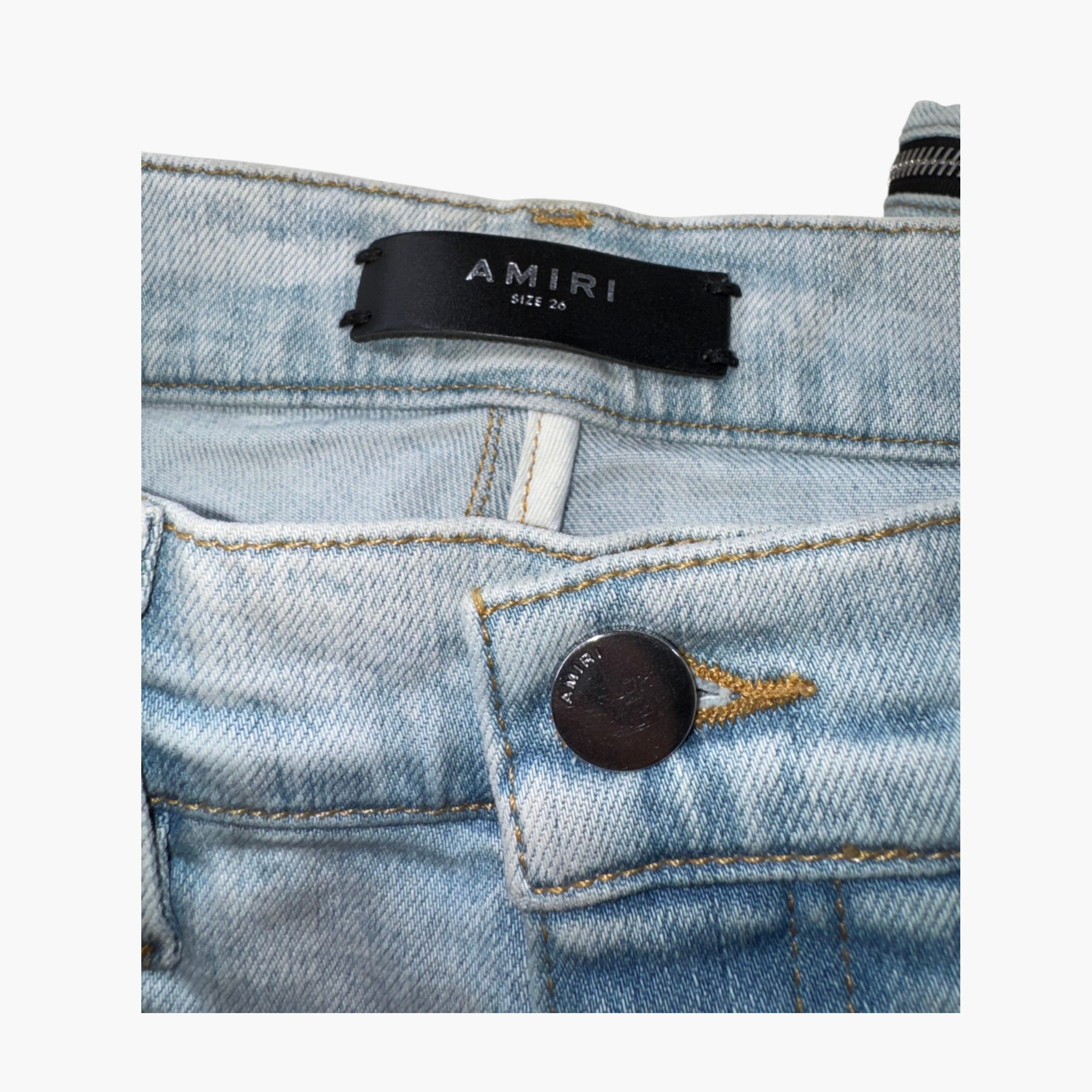 Amiri MX2 Stone Wash Denim Patch Jeans