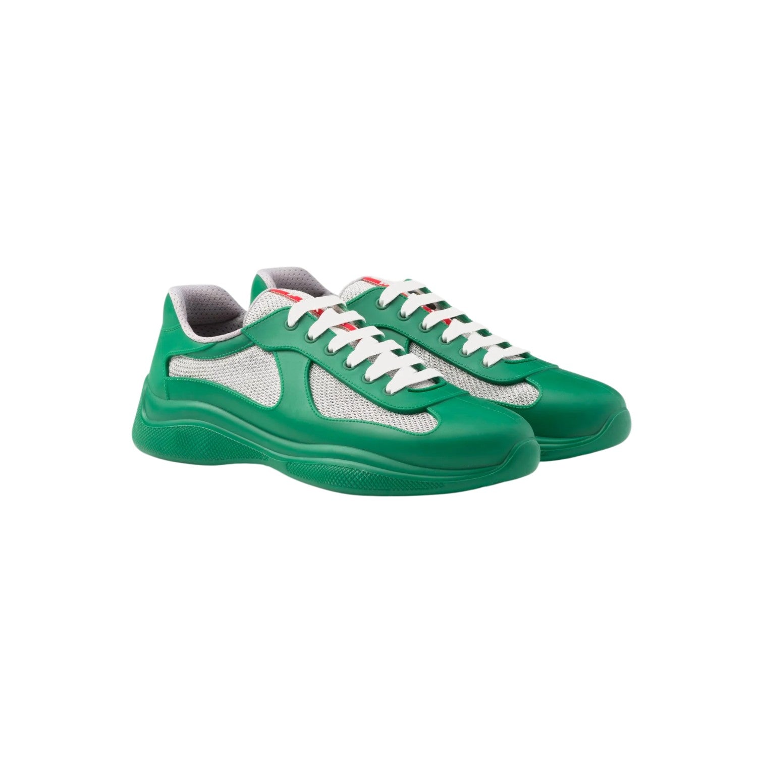 Prada 'America Cup' Green & Grey Sneakers