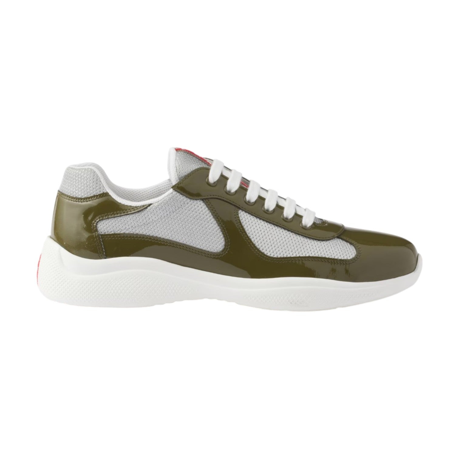 Prada 'America Cup' White & Olive Sneakers