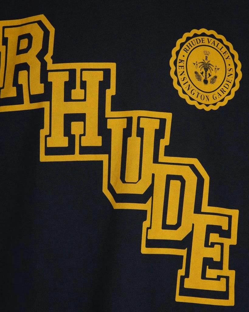 Rhude 'Collegiate Crest' Black & Yellow Tee