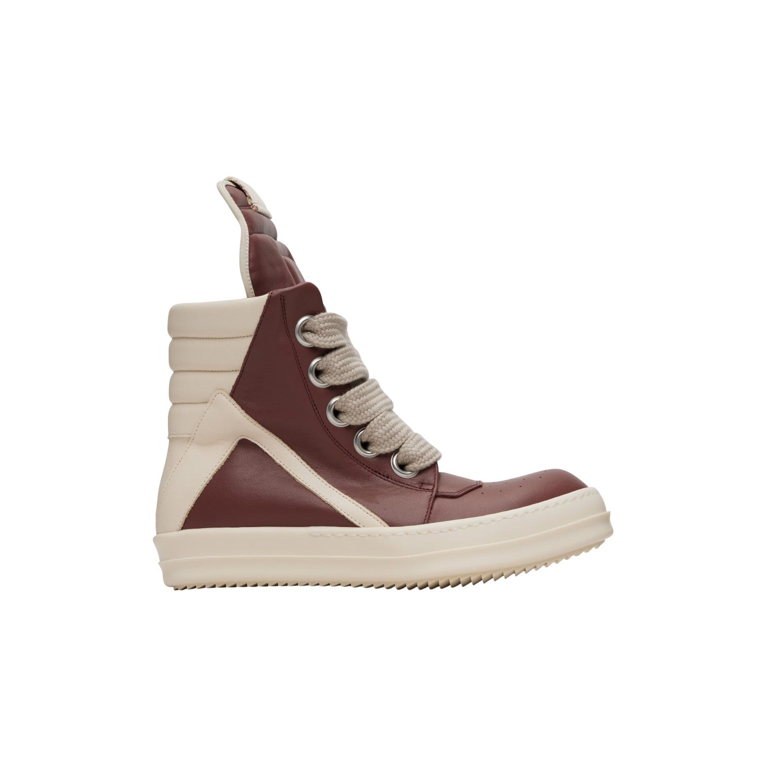 Rick Owens Mainline 'Geo Basket' Jumbo Lace Hi Rosewood Sneakers