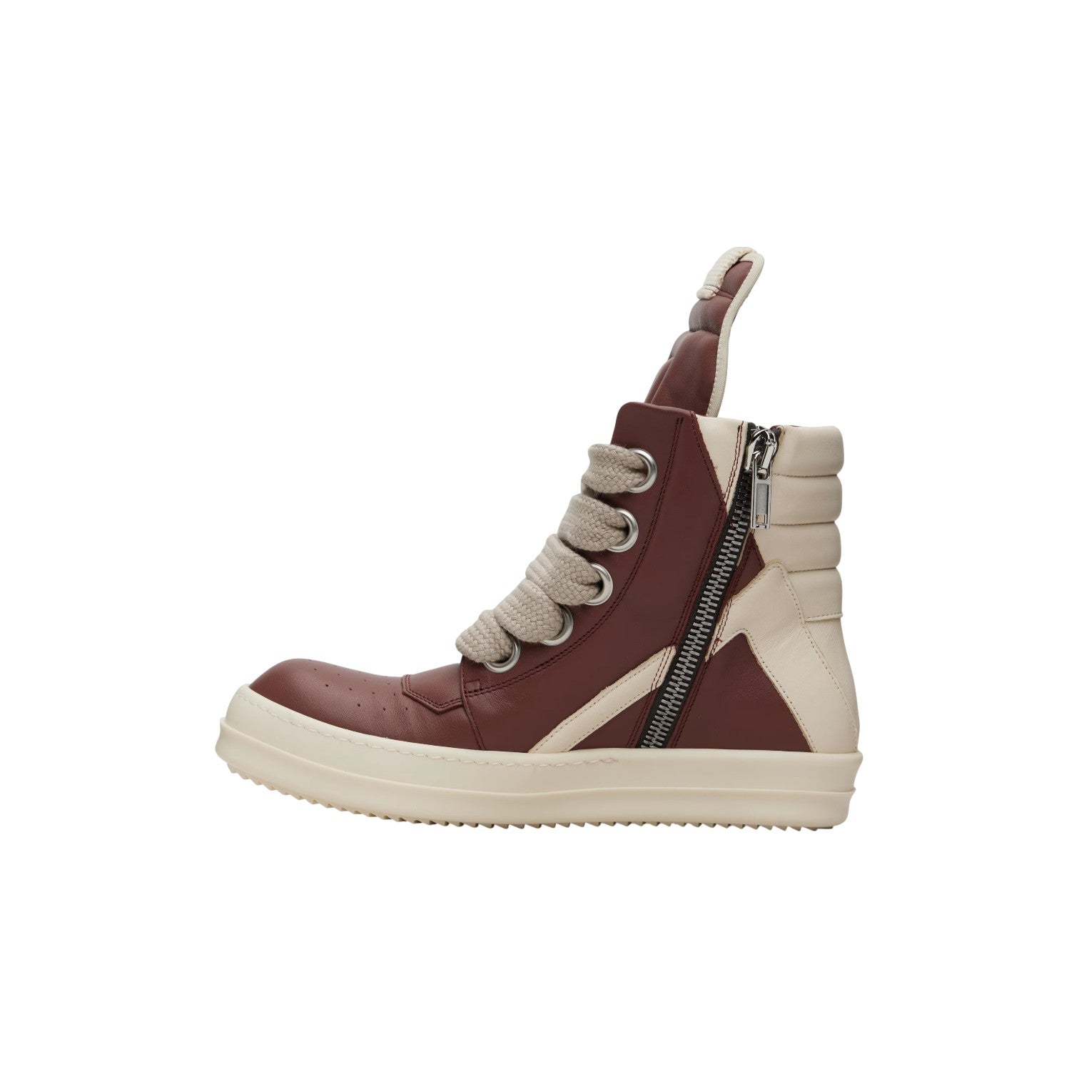 Rick Owens Mainline 'Geo Basket' Jumbo Lace Hi Rosewood Sneakers