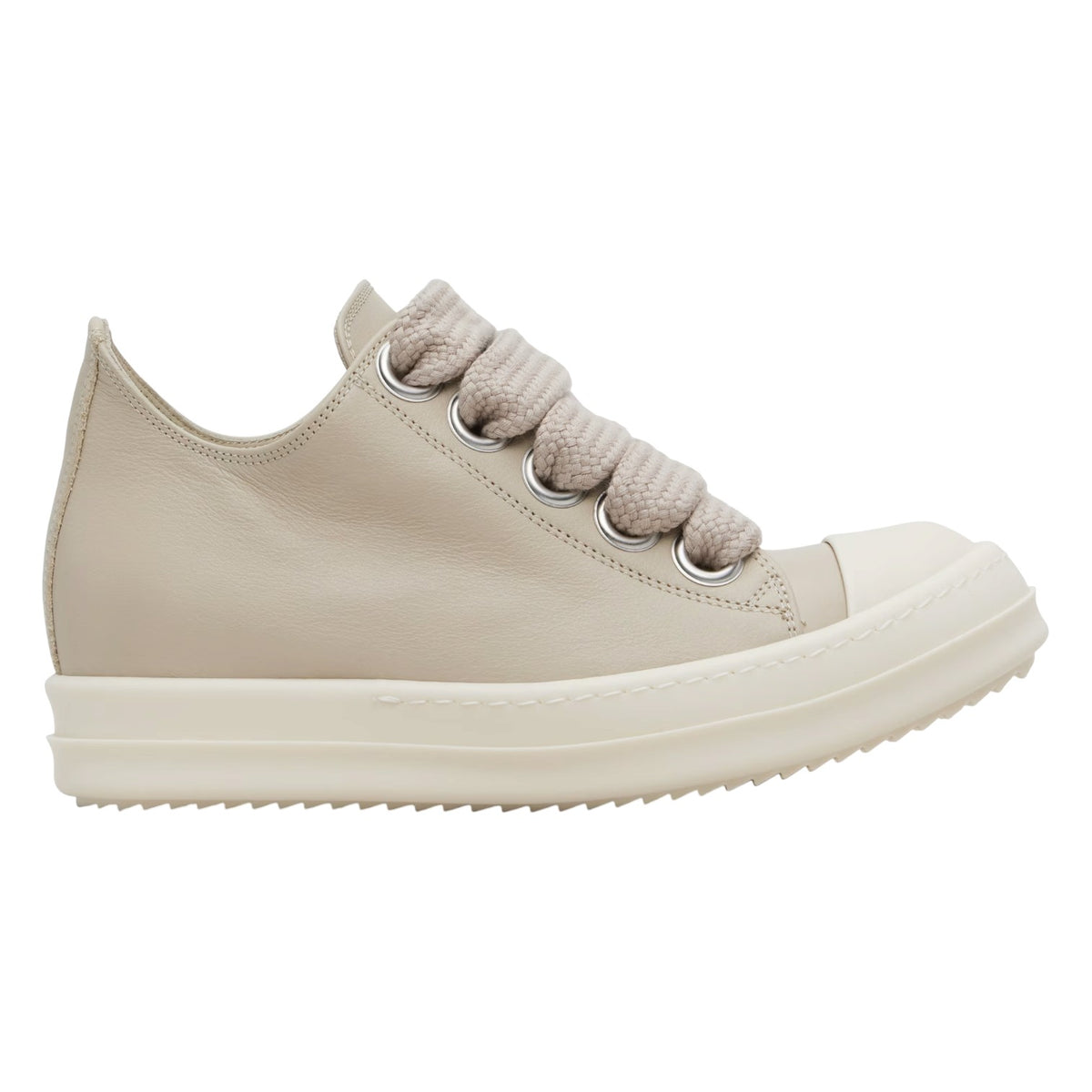 Rick Owens Mainline 'Jumbo Lace' Low Pearl & Milk Sneakers