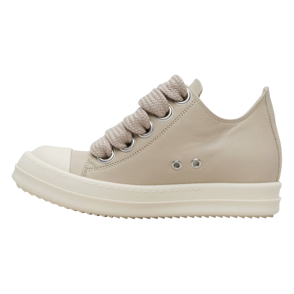Rick Owens Mainline 'Jumbo Lace' Low Pearl & Milk Sneakers