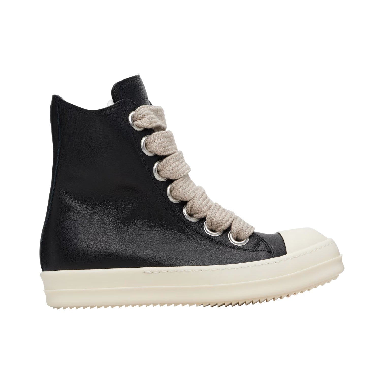 Rick Owens Mainline 'Ramone Jumbo Lace' Hi Black & Milk Sneakers