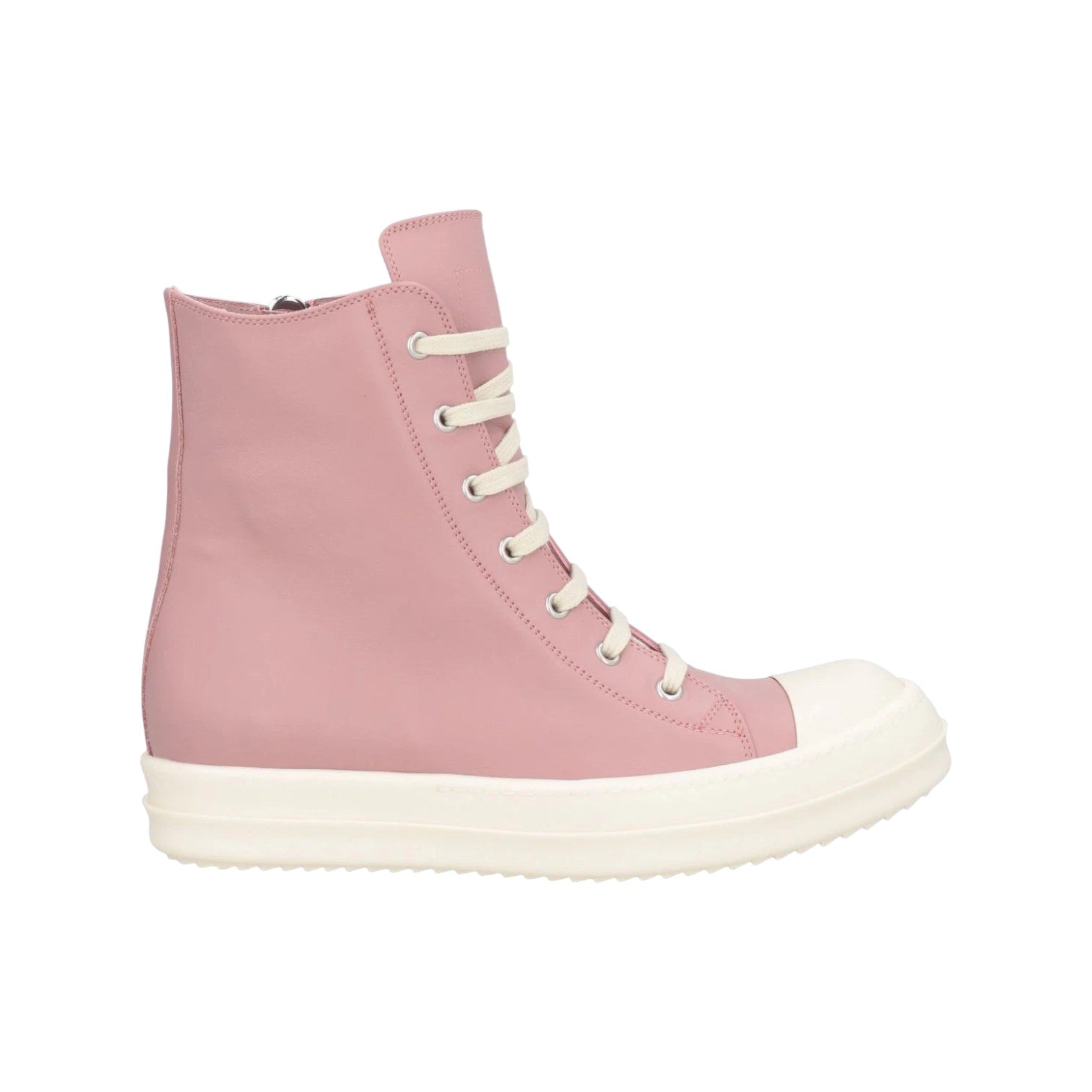 Rick Owens Mainline 'Ramone' Hi Pink & Milk Sneakers