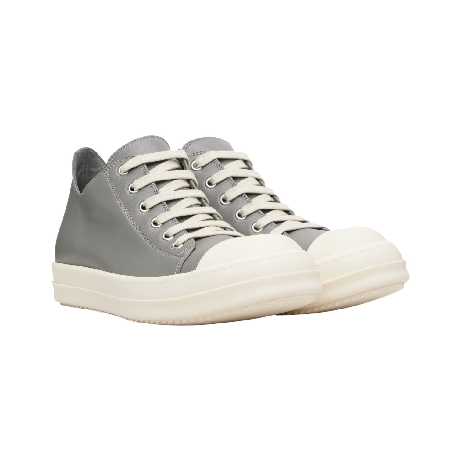Rick Owens Mainline 'Ramone' Low Grey Temple & Milk Sneakers