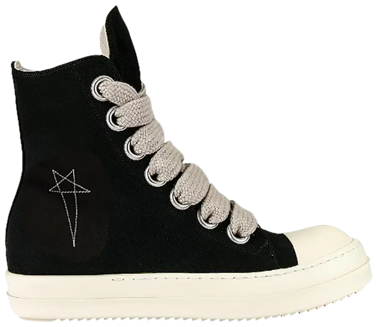 Rick Owens 'DRKSHDW Penta Jumbolace' Hi Top Black & Milk Sneaker