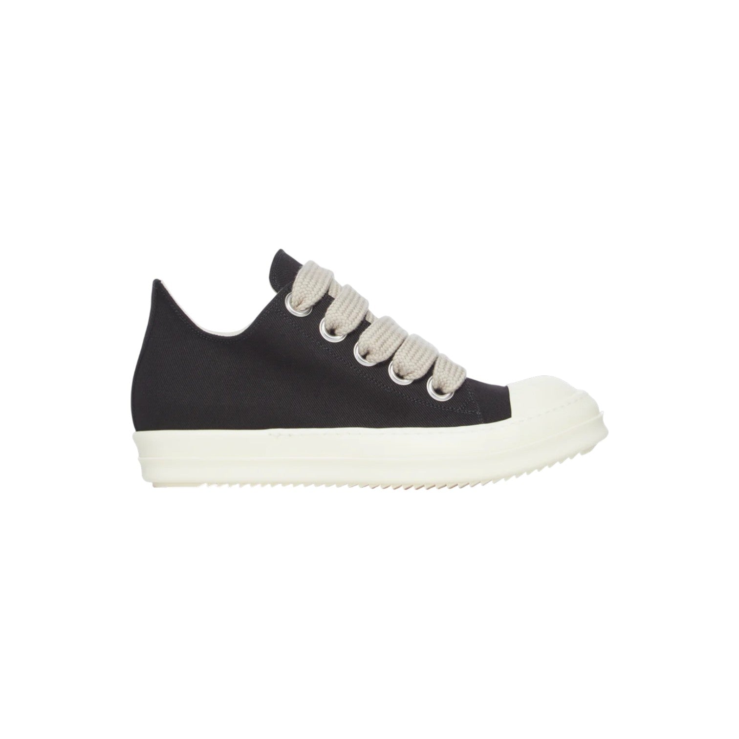 Rick Owens 'DRKSHDW' Jumbo Lace Low Canvas Black & Milk Sneaker