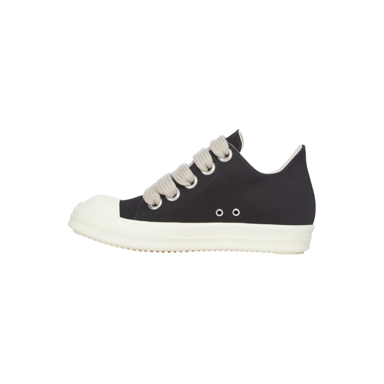 Rick Owens 'DRKSHDW' Jumbo Lace Low Canvas Black & Milk Sneaker