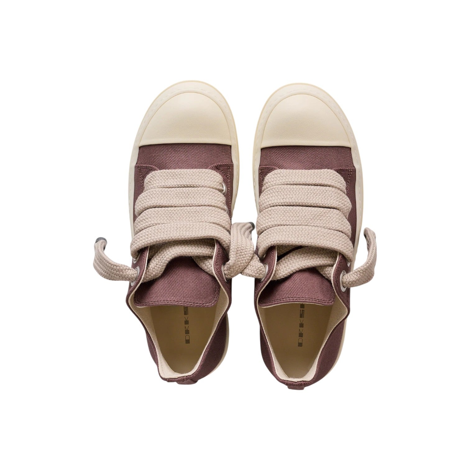 Rick Owens 'DRKSHDW' Jumbo Lace Low Grape & Milk Sneakers