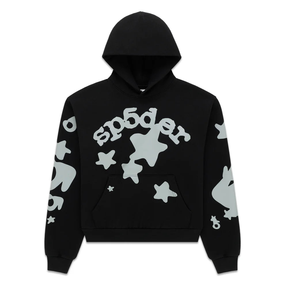 SP5DER 'Reflective Beluga' Black Hoodie