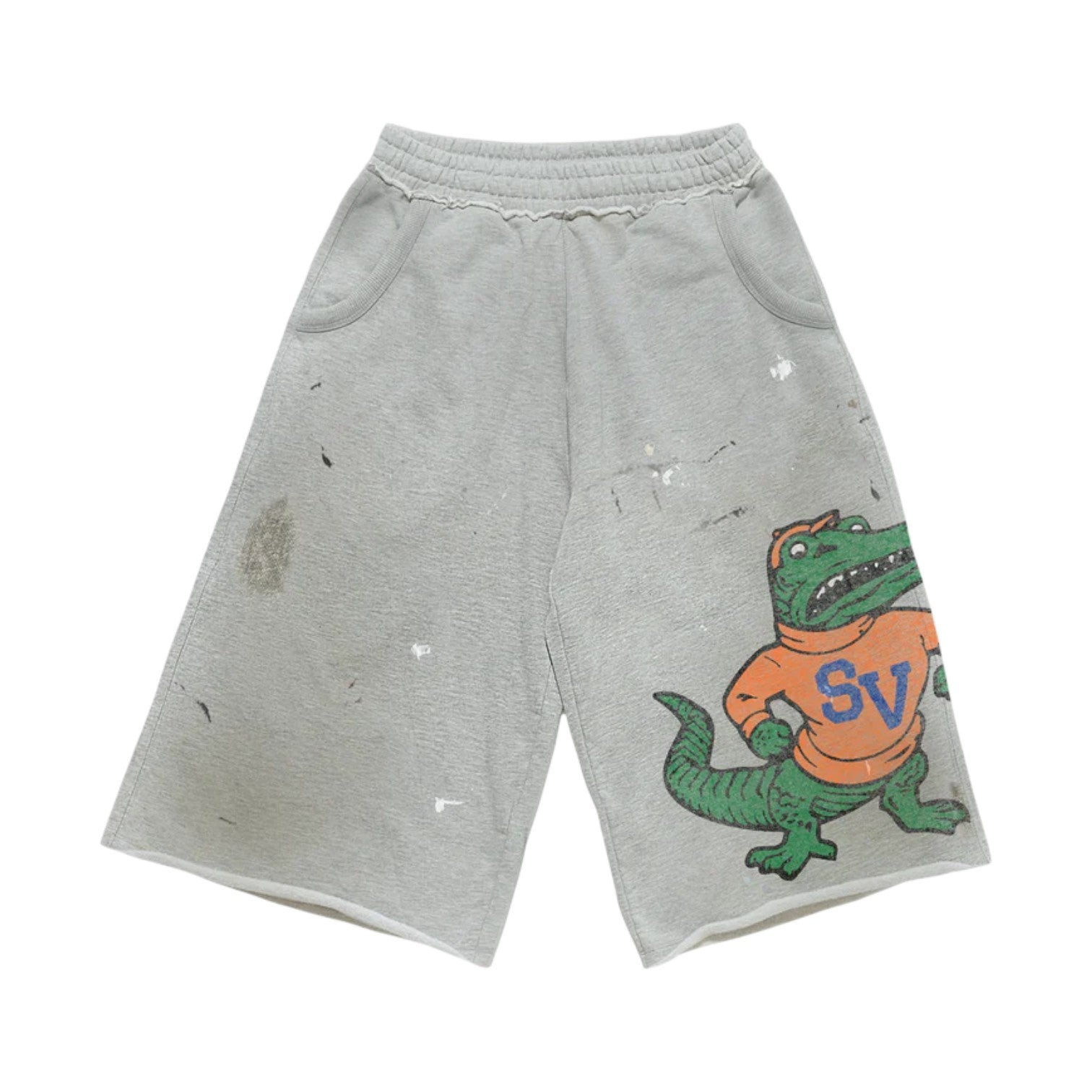Saint Vanity 'Gators' Grey & Green Shorts