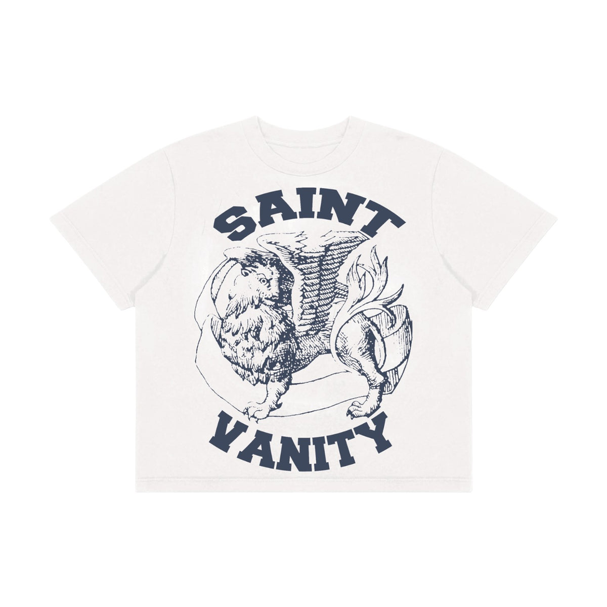Saint Vanity 'Griffin' White & Navy Tee