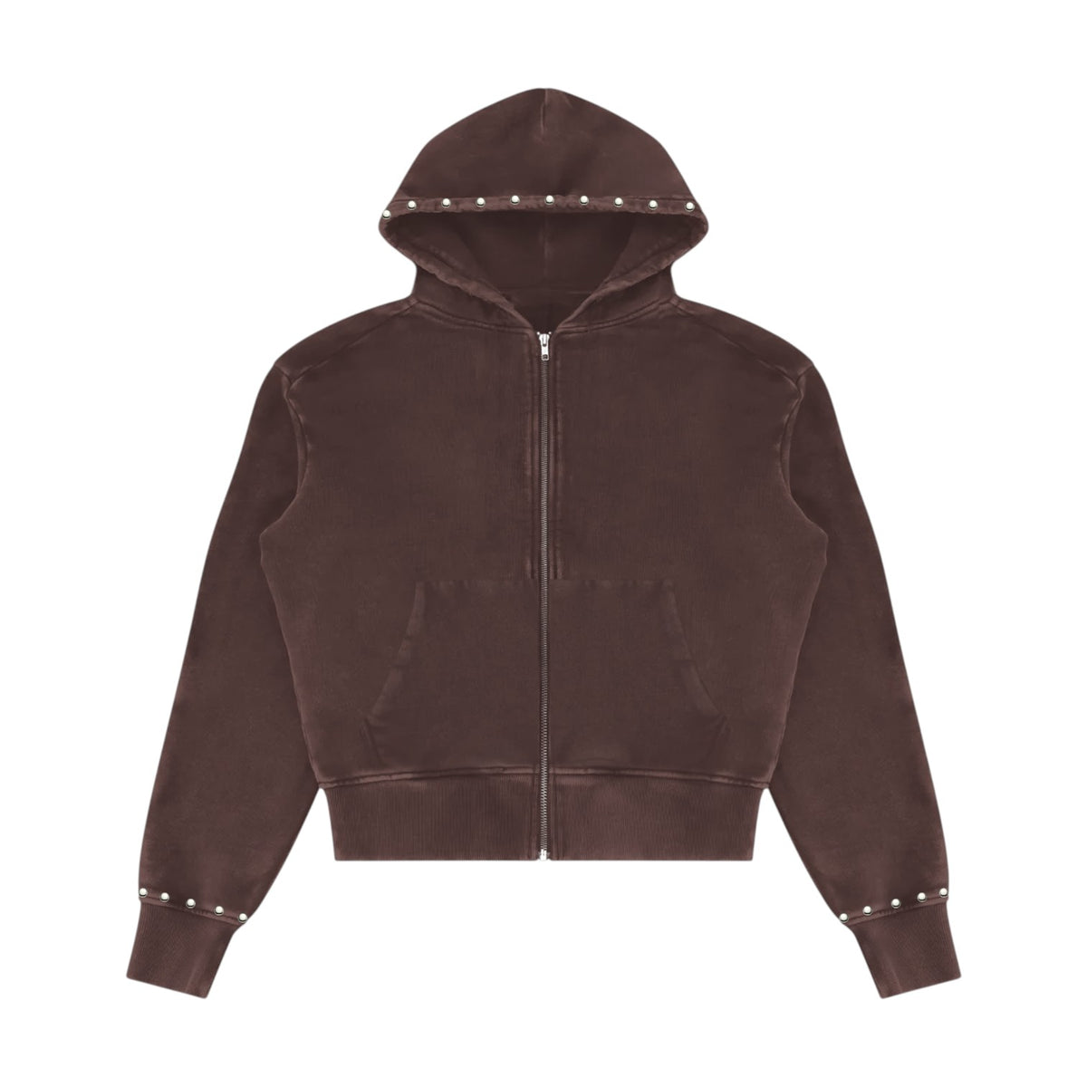 Saint Vanity 'Mocha' French Terry Zip Up Hoodie