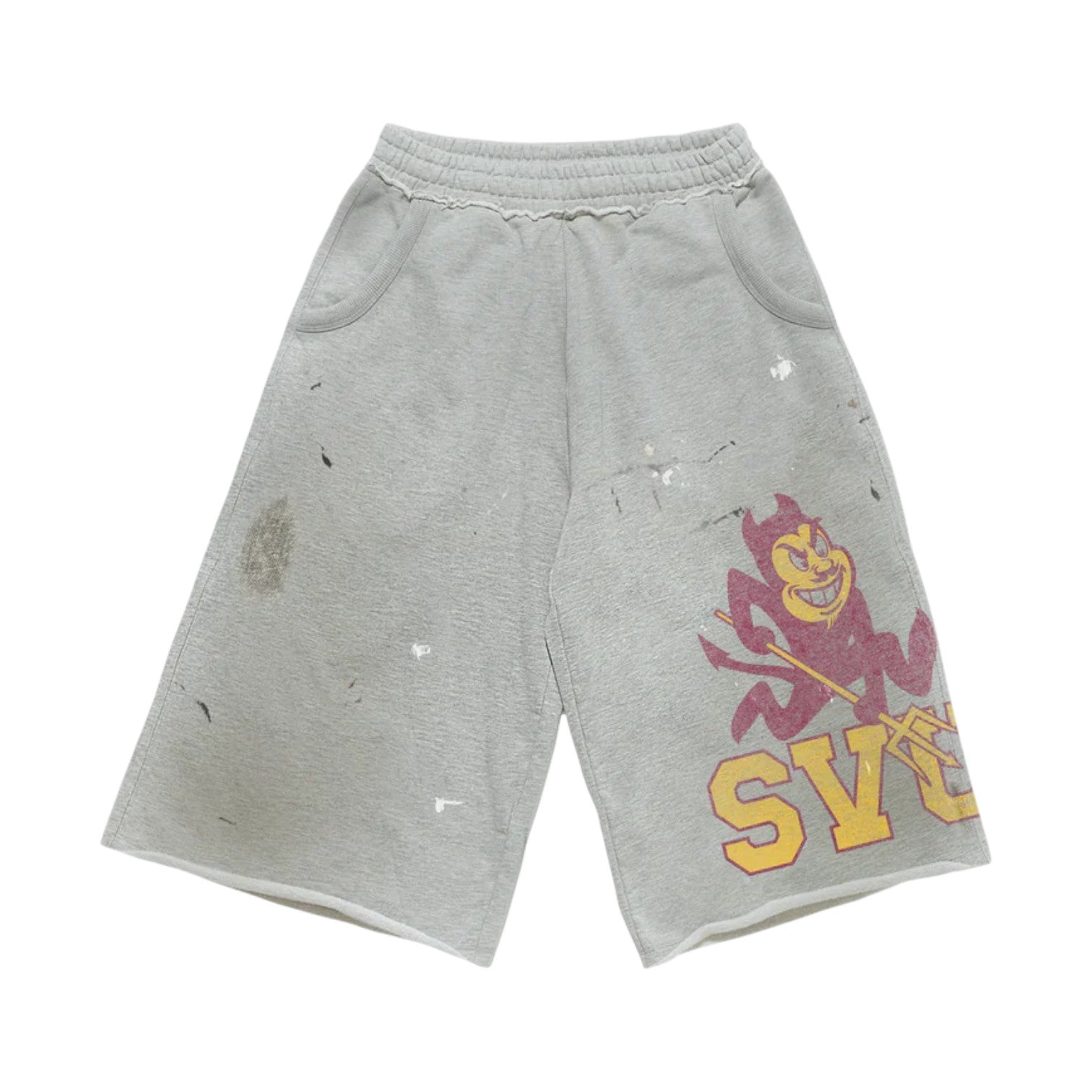 Saint Vanity 'Sun Devils' Grey & Red Shorts