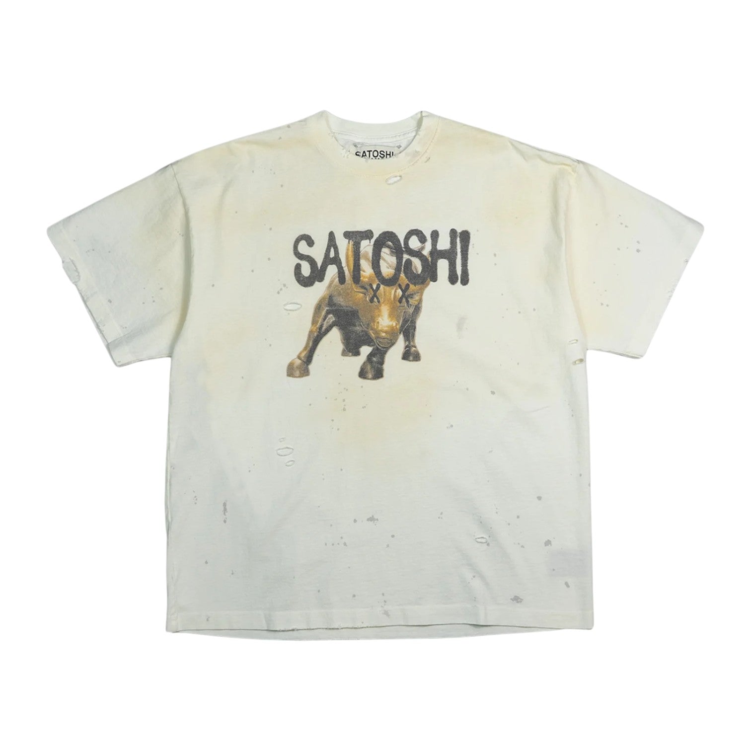 Satoshi Nakamoto 'Wall St' White Tee