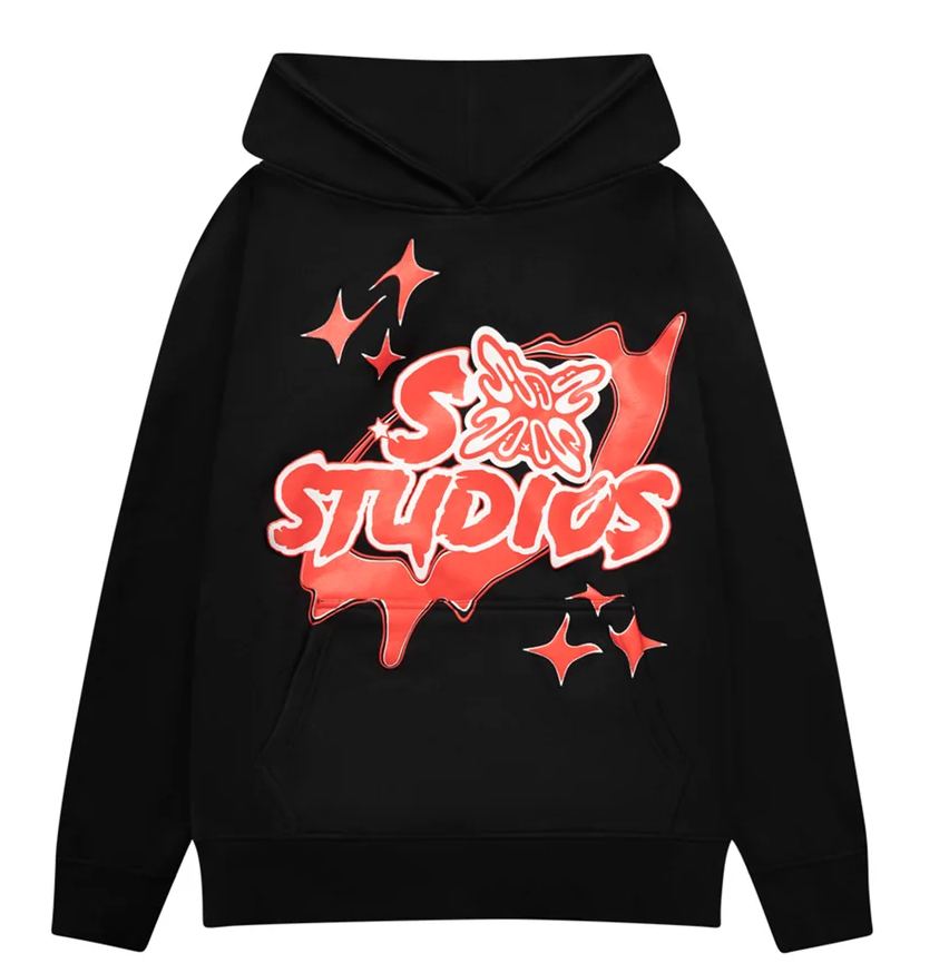 SB Studios Black & Red Logo Hoodie