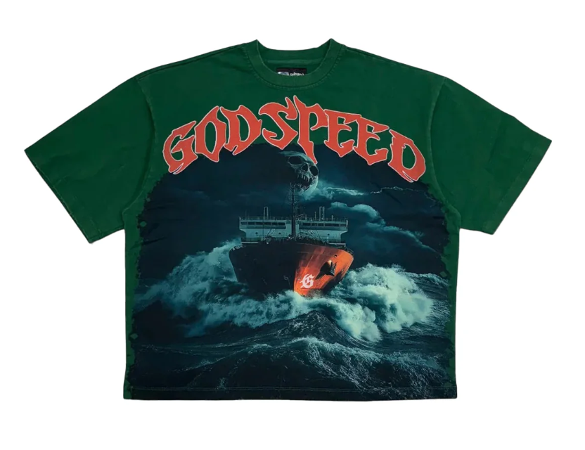 Godspeed 'Sea Sick' Green Tee