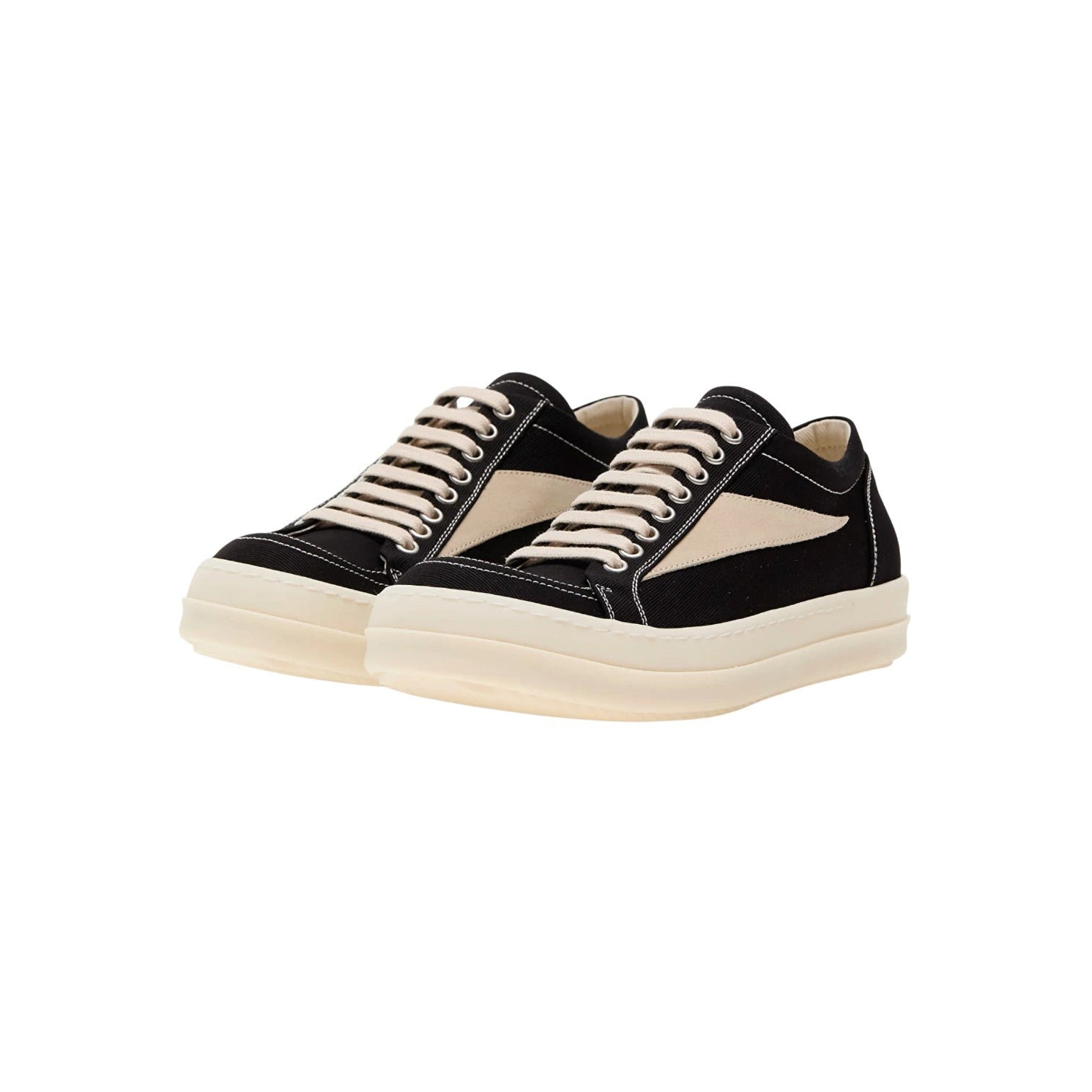 Rick Owens DRKSHDW 'Vintage' Black & Milk Sneakers