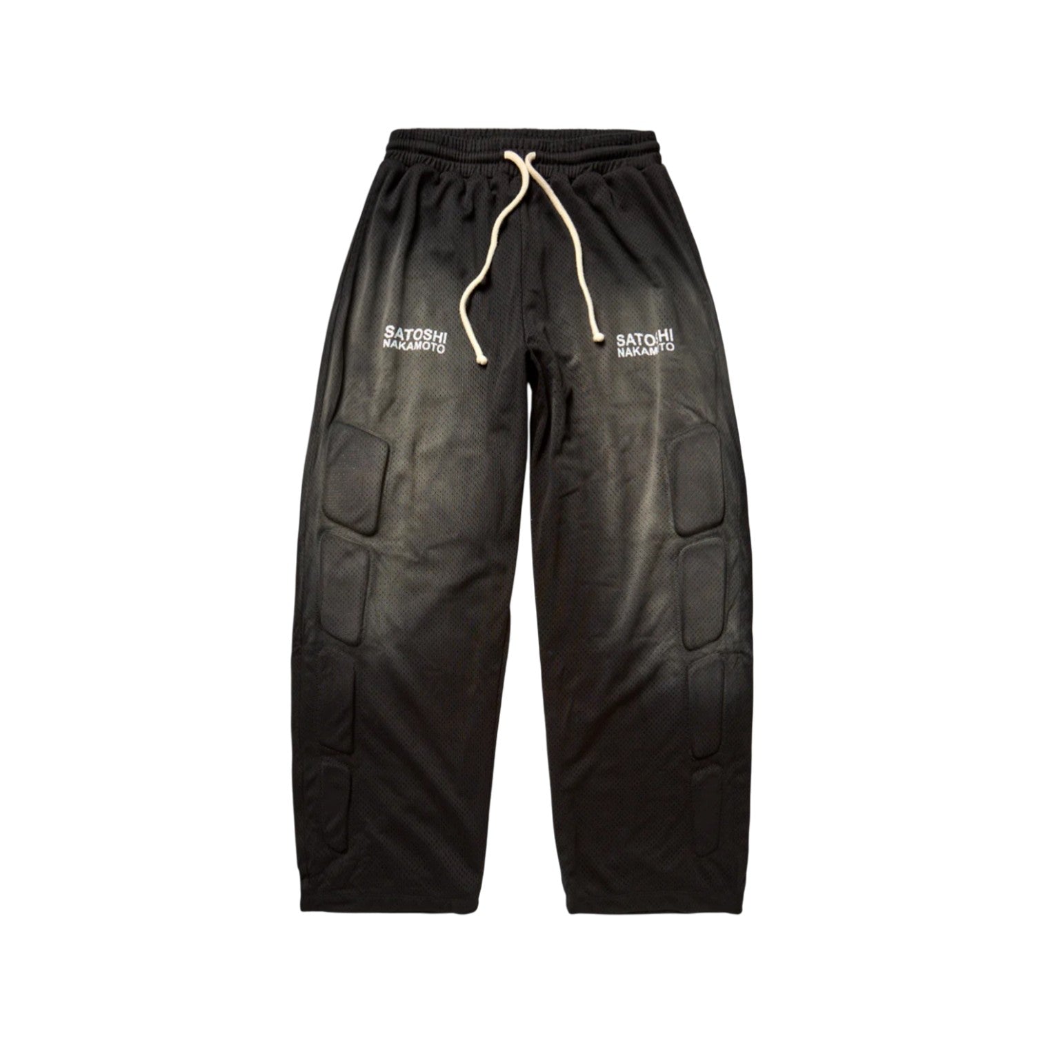 Satoshi Nakamoto 'Mesh Moto' Black Sweatpants