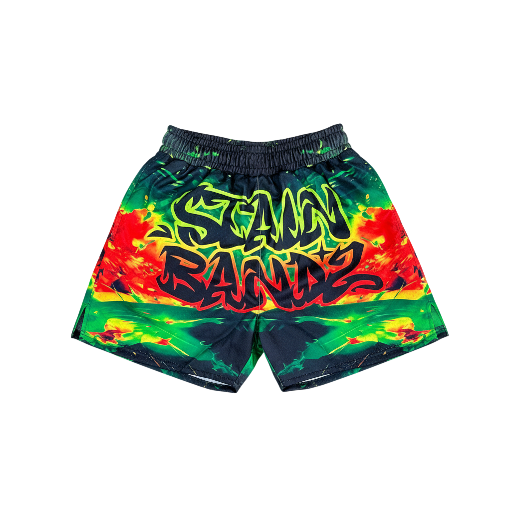 SB Studios 'Glow Shorts V2' Black & Green Shorts