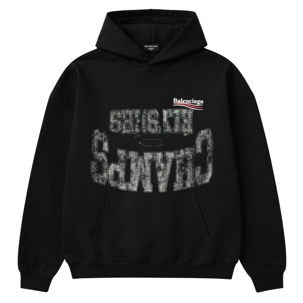 Balenciaga 'Champs Elysees' Black Hoodie