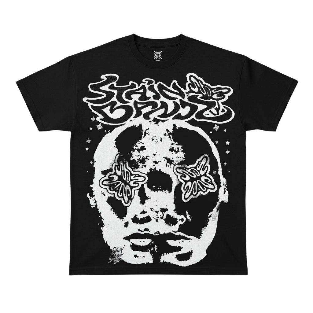 SB Studios 'Rhinestone' Black Tee